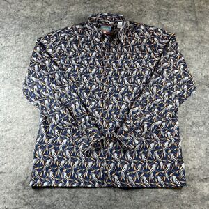 Reyn Spooner Joe Kealoha's Men's S Blue Floral Tropical Birds Hawaiian Shirt AOP